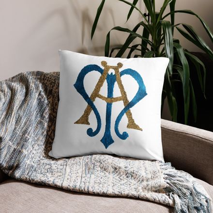 Pillow case 22x22, Auspice Maria, Crest, rphg0v