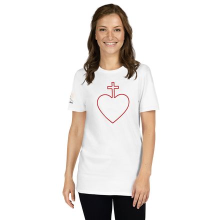 Unisex Basic Softstyle T-Shirt, Sacred Heart of Jesus, 7ugqf9 hollow design