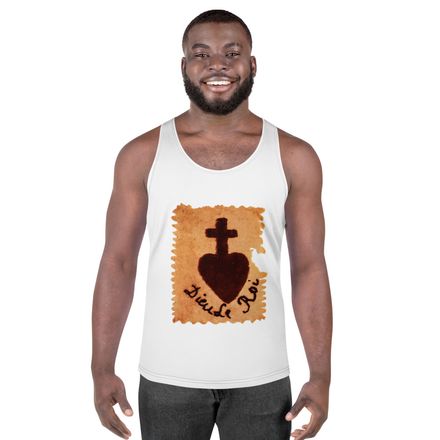 Men&#x27;s Tank Top, Sacré Coeur, Dieu de Roi, Vendée Chouan, sqpbrl design