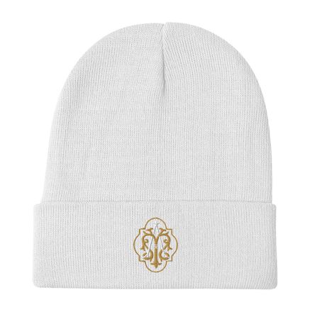 Knit Beanie, Auspice Maria, Crest with outer edge, kdegvj