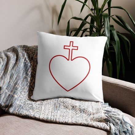 Pillow case 22x22, Sacred Heart of Jesus, 7ugqf9 hollow design