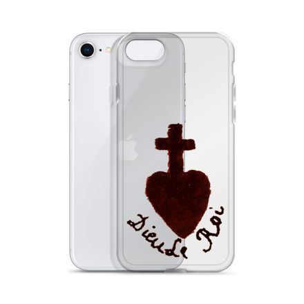 Clear Case for iPhone, Sacré Coeur, Dieu de Roi, Vendée Chouan, obymh4 design