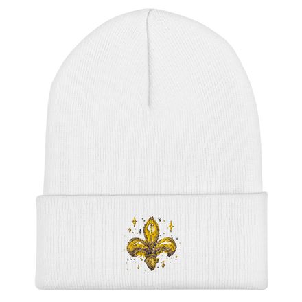 Cuffed Beanie, Fleur de Lys, juffrs 
