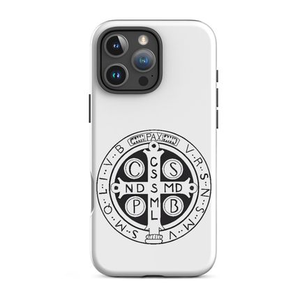 Tough Case for iPhone, St. Benedict Medal, jl2qob design