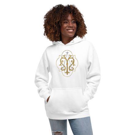 Unisex Premium Hoodie, Auspice Maria, Crest with outer edge, kdegvj