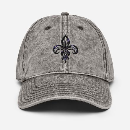 Vintage Cap, Fleur de Lys, vnd7rr 