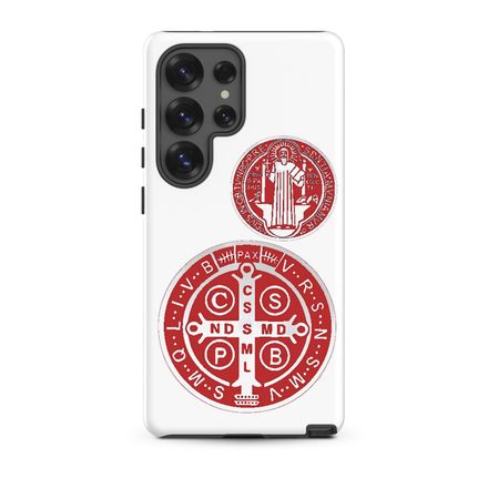 Tough Case for Samsung, St. Benedict Medal, idjfae design, red