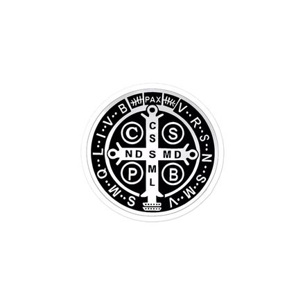 Sticker 3x3,  St. Benedict Medal, qiretu design