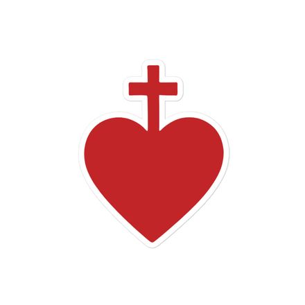 Sticker 4x4, Sacred Heart of Jesus, 7ugqf9 design 