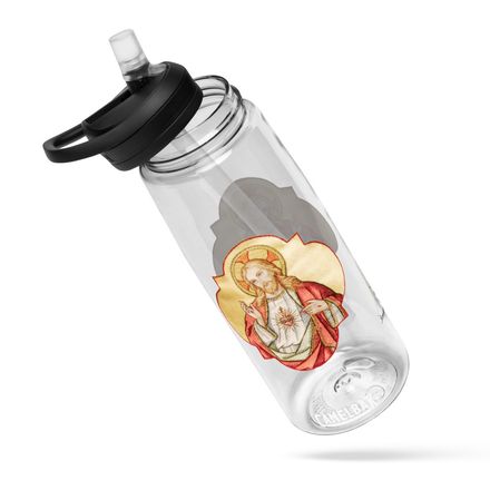 Sports Water Bottle, Sacred Heart of Jesus, eq75pu design 