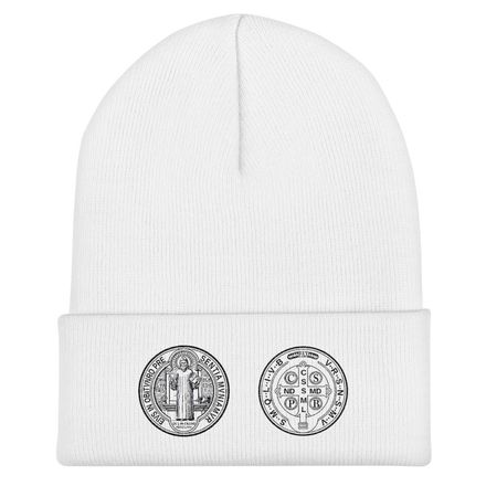 Cuffed Beanie, St. Benedict Medal, filt5a design
