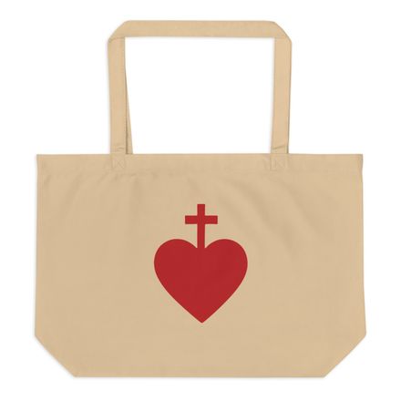 Large Eco Tote, Sacred Heart of Jesus, 7ugqf9 design