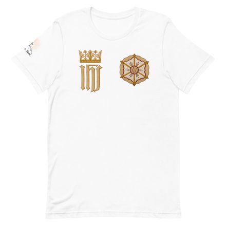 Unisex Staple T-Shirt, IHS with Crown And Monstrance, lwaktc