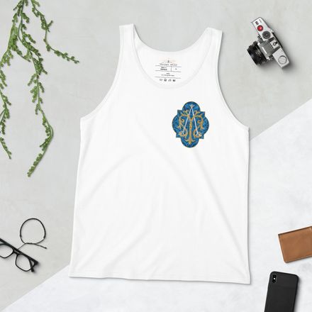 Staple Tank Top, Auspice Maria, Crest with rounded Cross, u3bkt0, left chest