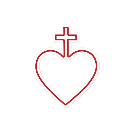Sticker 4x4, Sacred Heart of Jesus, 7ugqf9 hollow design