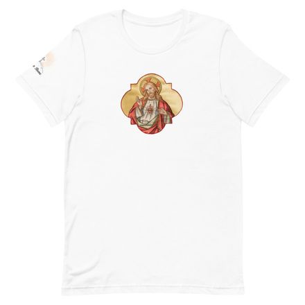Unisex Staple T-Shirt, Sacred Heart of Jesus, eq75pu design