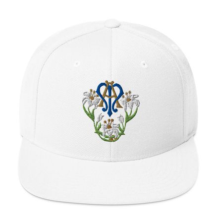 Classic Snapback, Auspice Maria, Crest with flowers, qfko6t