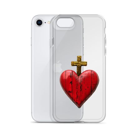 Clear Case for iPhone, Sacred Heart of Jesus, 9i93k9 design