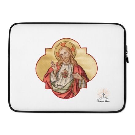 Laptop Sleeve, Sacred Heart of Jesus, eq75pu design 