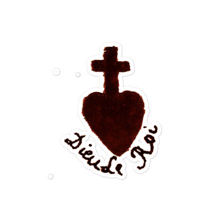 Sticker 4x4, Sacré Coeur, Dieu de Roi, Vendée Chouan, obymh4 design