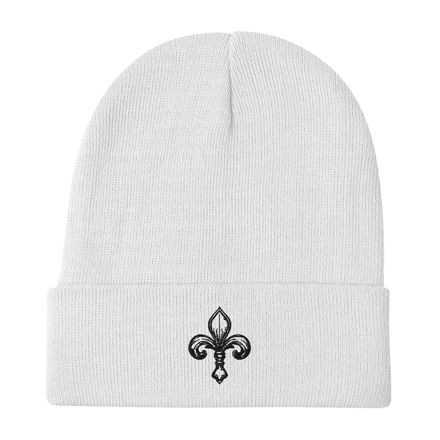 Knit Beanie, Fleur de Lys, 4g3tyi 