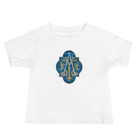 Baby Staple Tee, Auspice Maria, Crest with rounded Cross, u3bkt0