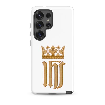 Tough Case for Samsung, IHS with Crown, Golden Pattern, nlxdo1
