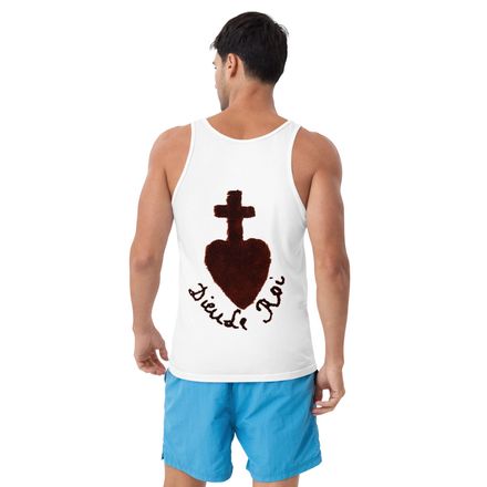 Staple Tank Top, Sacré Coeur, Dieu de Roi, Vendée Chouan, obymh4 design, large back