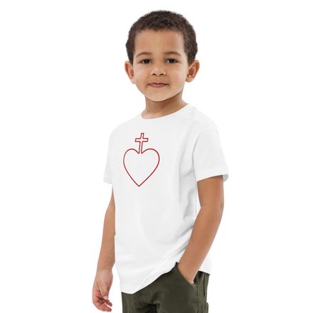 Organic Cotton Kids T-Shirt, Sacred Heart of Jesus, 7ugqf9 hollow design
