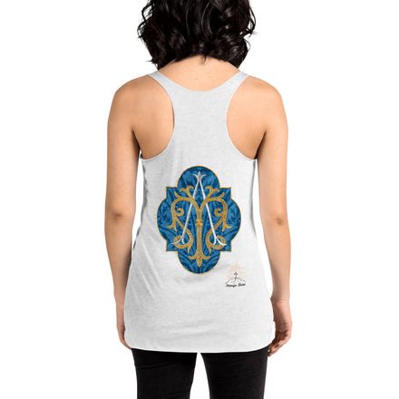 Women&#x27;s Tank Top, Auspice Maria, Crest with rounded Cross, u3bkt0, large back