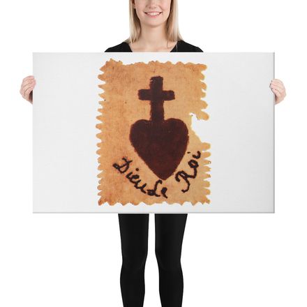 Canvas Print, 36x24, Sacré Coeur, Dieu de Roi, Vendée Chouan, sqpbrl design