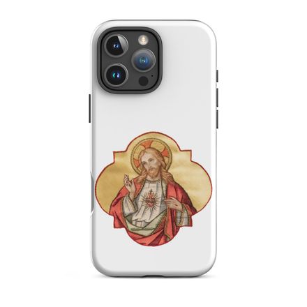 Tough Case for iPhone, Sacred Heart of Jesus, eq75pu design