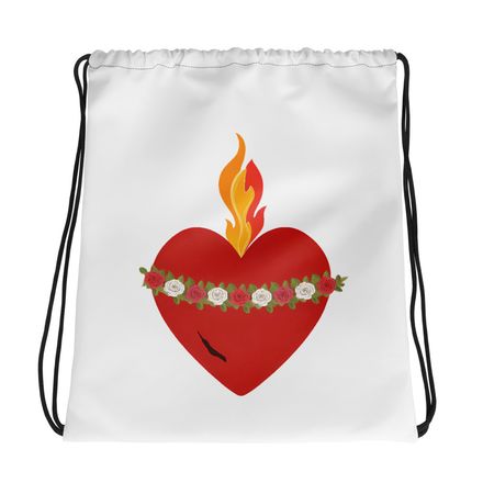 Drawstring Bag, Immaculate Heart Of Mary, ruzlxj design