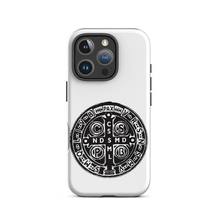 Tough Case for iPhone, St. Benedict Medal, 4ouume design, black