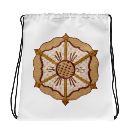 Drawstring Bag, Monstrance with Golden Pattern, eneyoj