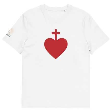Unisex Organic Cotton T-Shirt, Sacred Heart of Jesus, 7ugqf9 design