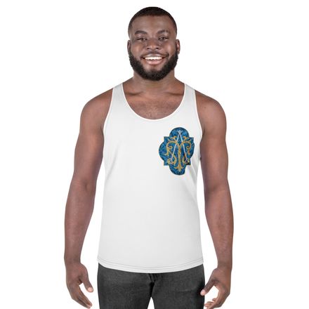 Men&#x27;s Tank Top, Auspice Maria, Crest with rounded Cross, u3bkt0, left chest