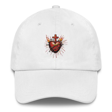 Classic Dad Hat, Sacred Heart of Jesus, uetiyj design 