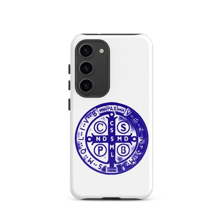 Tough Case for Samsung, St. Benedict Medal, oih8m5 design, blue