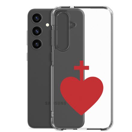 Clear Case for Samsung, Sacred Heart of Jesus, 7ugqf9 design
