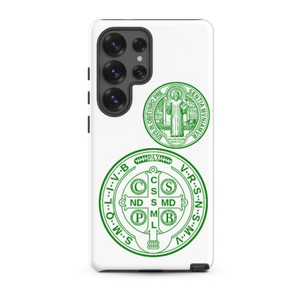 Tough Case for Samsung, St. Benedict Medal, filt5a design, green