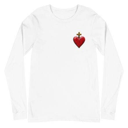 Unisex Long Sleeve Tee, Sacred Heart of Jesus, 9i93k9 design