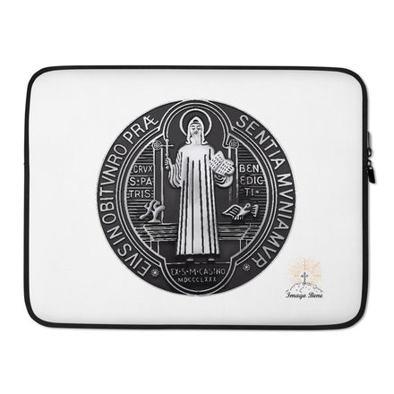 Laptop Sleeve, St. Benedict Medal, ej0ojq design