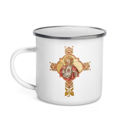 Enamel Mug, Sacred Heart of Jesus, iu2q2g design 