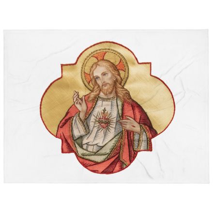 Throw Blanket, Sacred Heart of Jesus, eq75pu design 