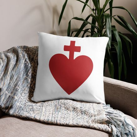 Pillow case 22x22, Sacred Heart of Jesus, yjegla design 