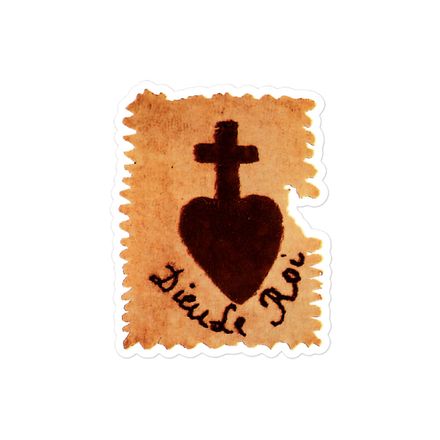 Sticker 4x4, Sacré Coeur, Dieu de Roi, Vendée Chouan, sqpbrl design