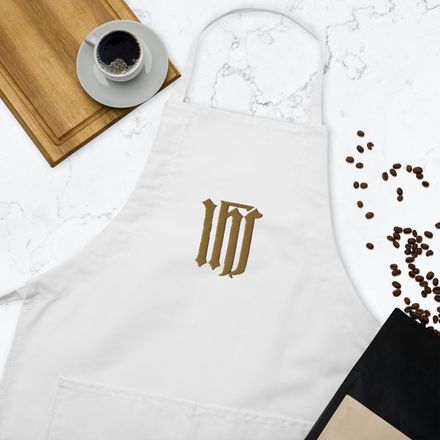 Embroidered Apron, IHS, Golden Pattern, gedziz