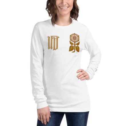 Unisex Long Sleeve Tee, IHS with Monstrance Tree, rratlk