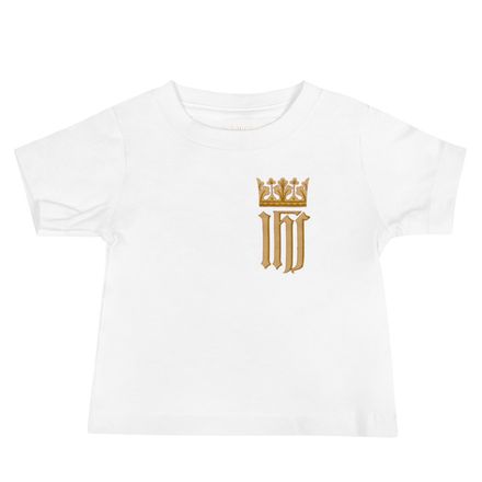 Baby Staple Tee, IHS with Crown, Golden Pattern, nlxdo1 